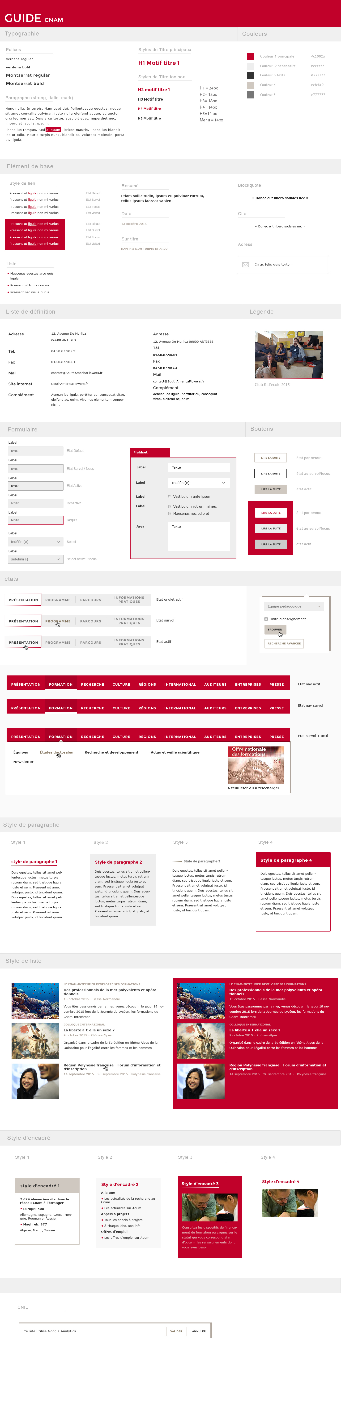 Guide graphique des sites Cnam